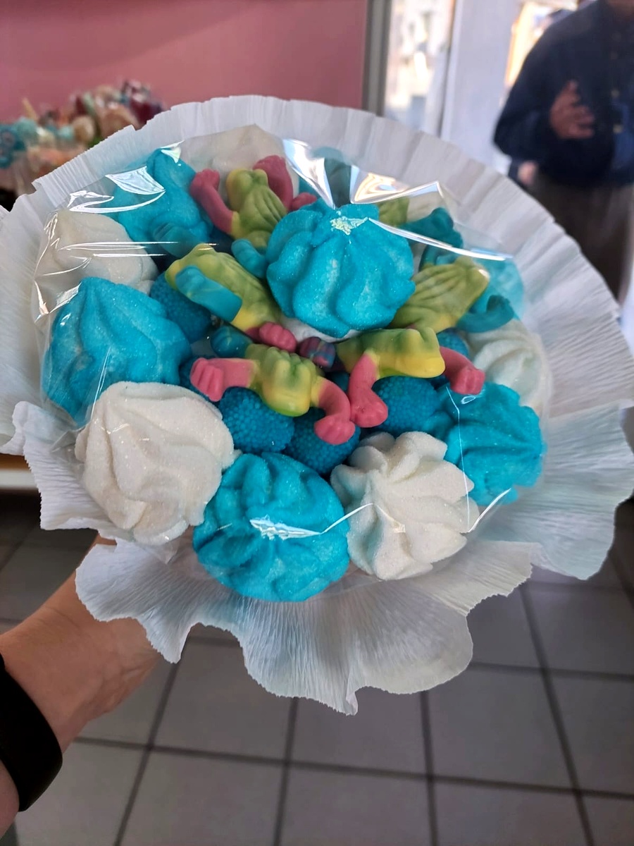 Bukiet Dziecięcy Średni Zielony Niebieski - obrazek 3