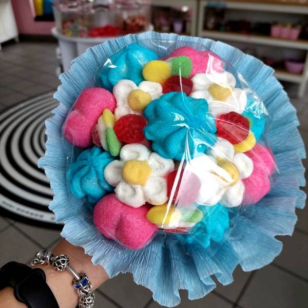 Bukiet Dziecięcy Średni Różowy Niebieski