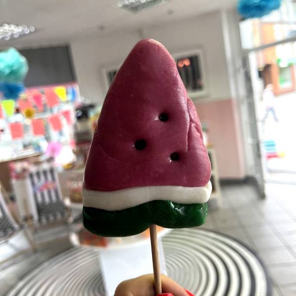 Lizak Arbuz Różowy Biały