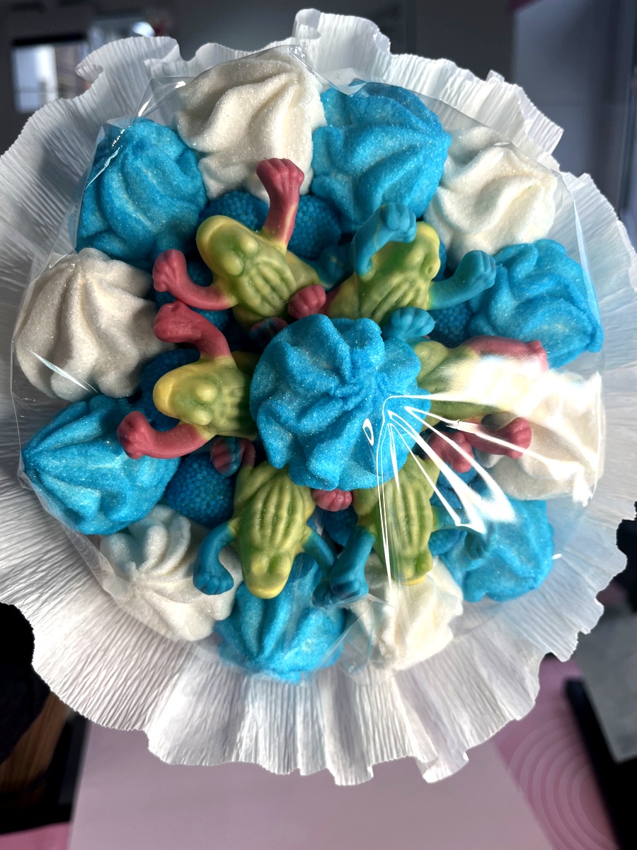 Bukiet Dziecięcy Średni Zielony Niebieski - obrazek 2