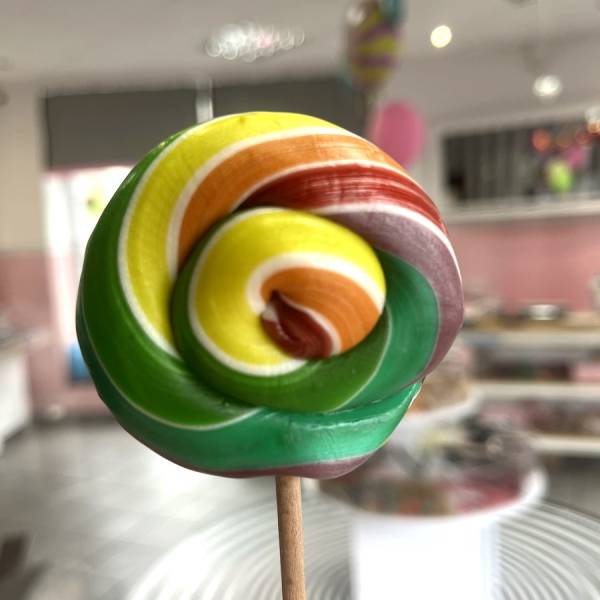 Lizak Spiralny Zielony Żółty