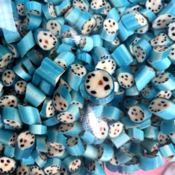 Karmelki Wzorzyste Niebieski Biały