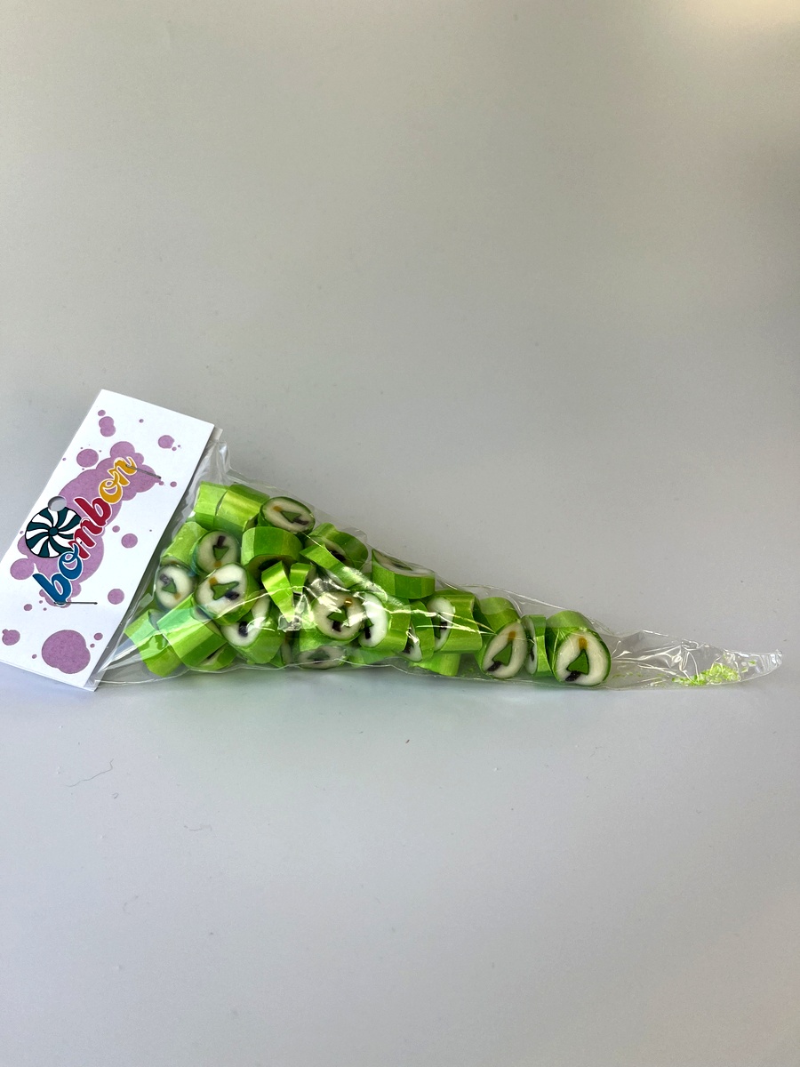 Karmelki Dekoracyjne Zielony Biały - obrazek 2