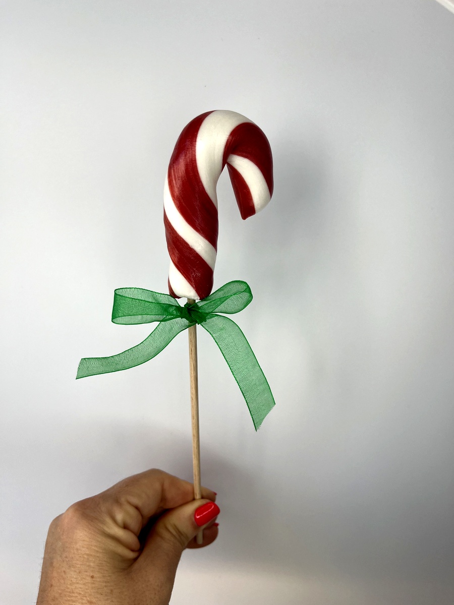 Lizak Laska Czerwony Biały