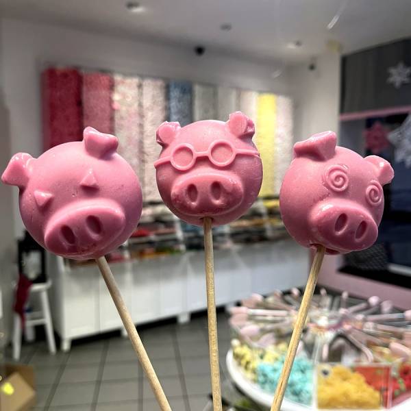 Lizak Świnia Różowy Beżowy