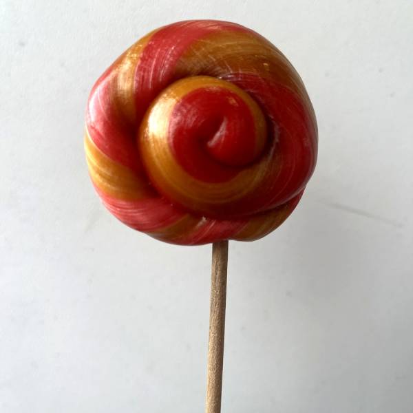 Lizak Spiralny Czerwony Złoty