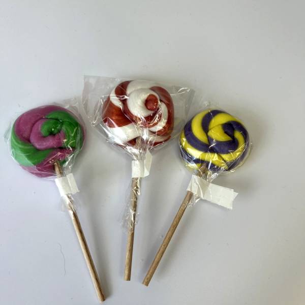 Lizak Spiralny Czerwony Biały