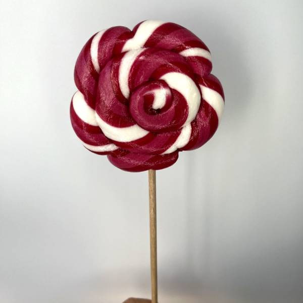 Lizak Róża Bordowy Biały