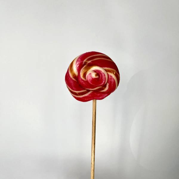 Lizak Spiralny Czerwony Biały