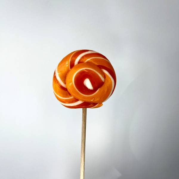 Lizak Spiralny Pomarańczowy Biały