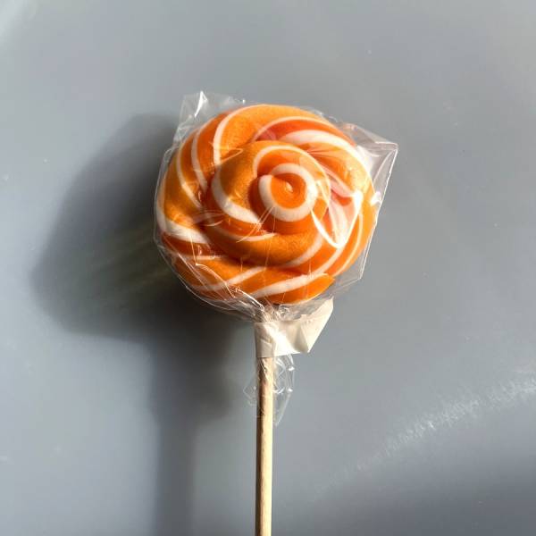 Lizak Spiralny Pomarańczowy Biały