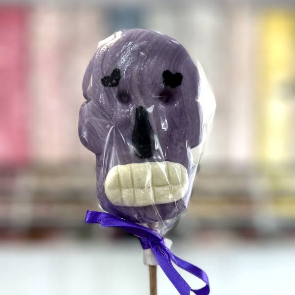 Lizak Czaszka Fioletowy Czarny