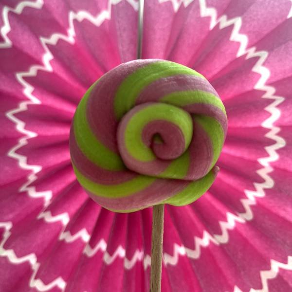 Lizak Spiralny Fuksja Limonkowy