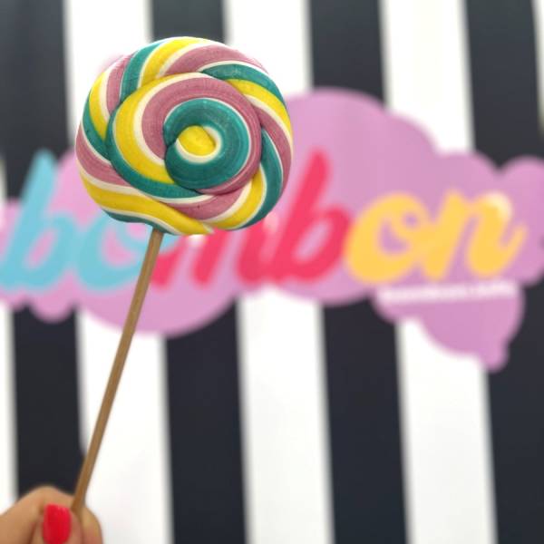 Lizak Spiralny Żółty Różowy