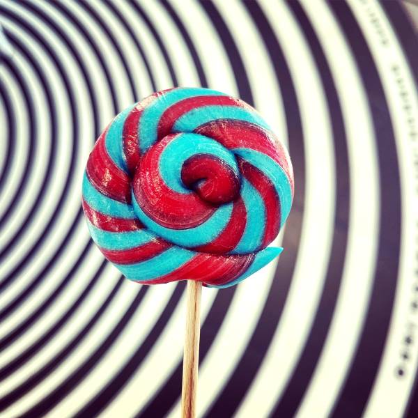 Lizak Spiralny Czerwony Niebieski