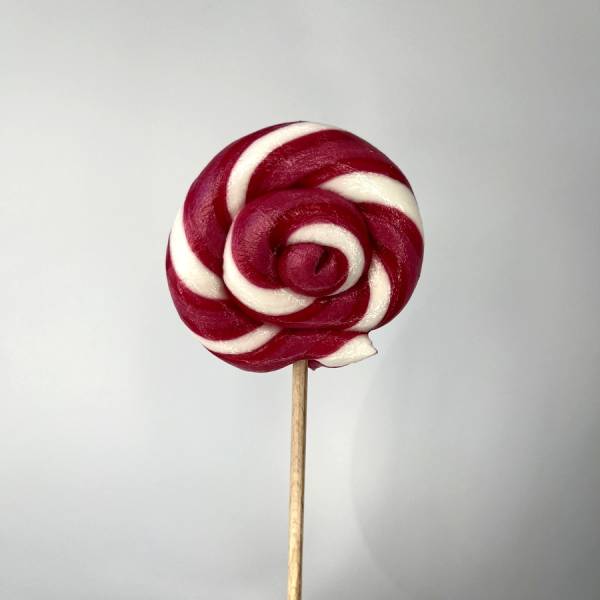 Lizak Spiralny Bordowy Biały