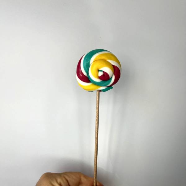 Lizak Spiralny Żółty Turkusowy