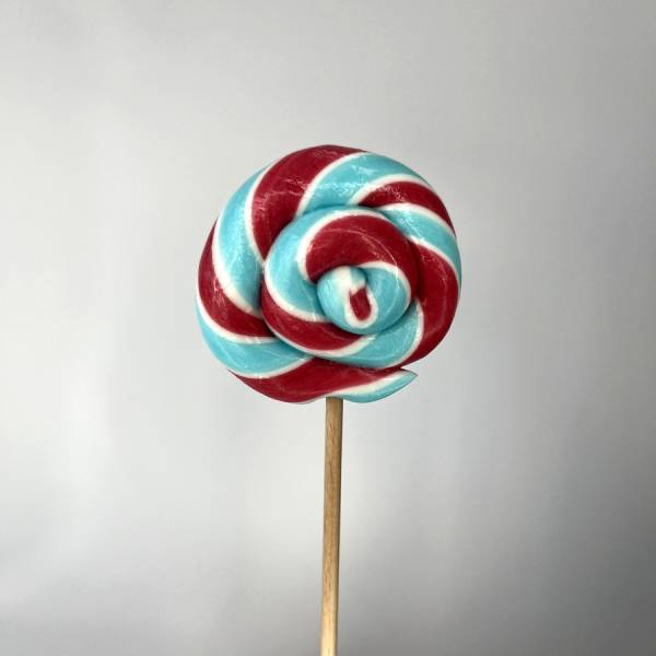 Lizak Spiralny Czerwony Turkusowy