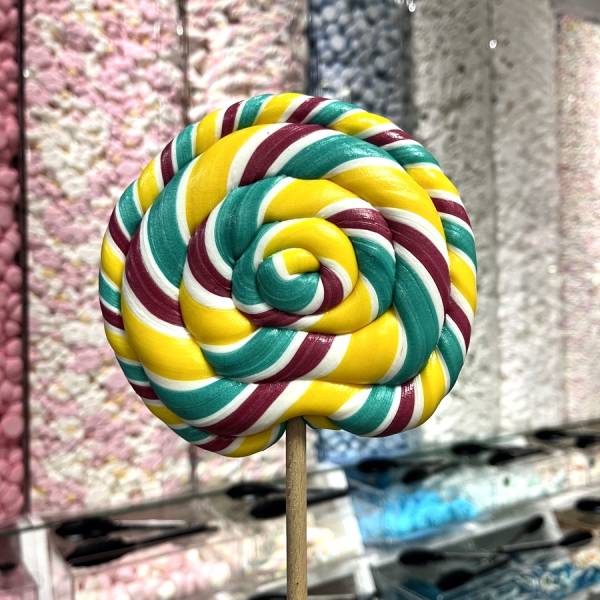 Lizak Spiralny Żółty Turkusowy