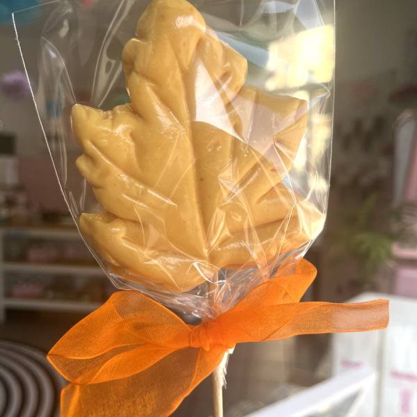 Lizak Liść Karmelowy Pomarańczowy