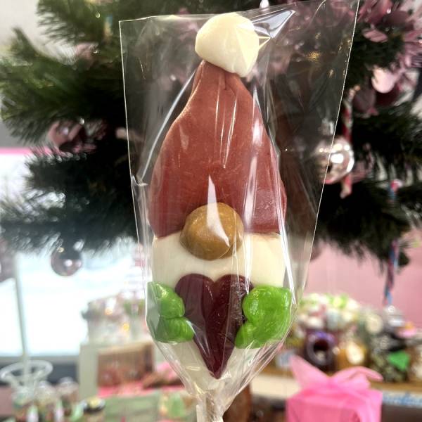 Lizak Gnom Czerwony Biały