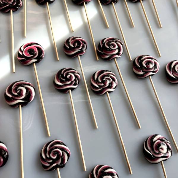 Lizak Spiralny Czarny Biały