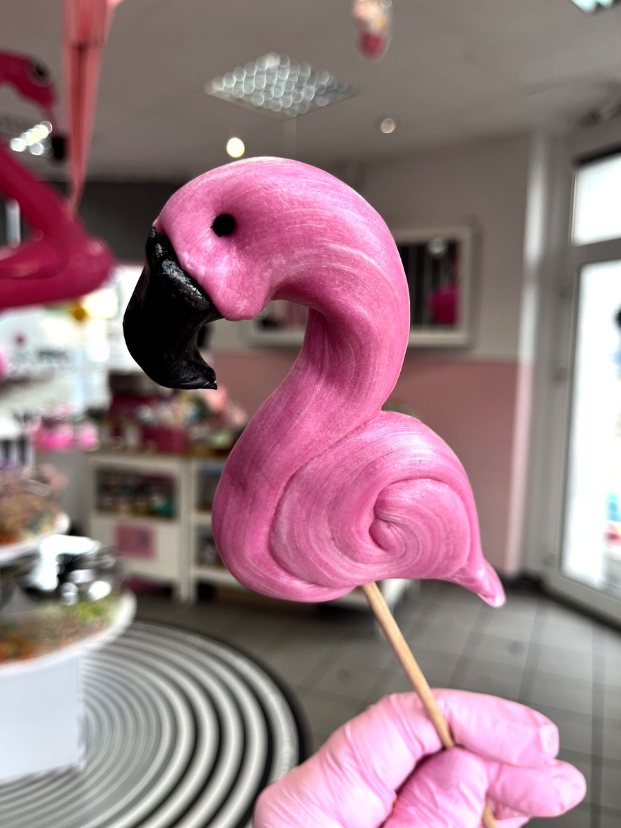 Lizak Flaming Różowy Czarny