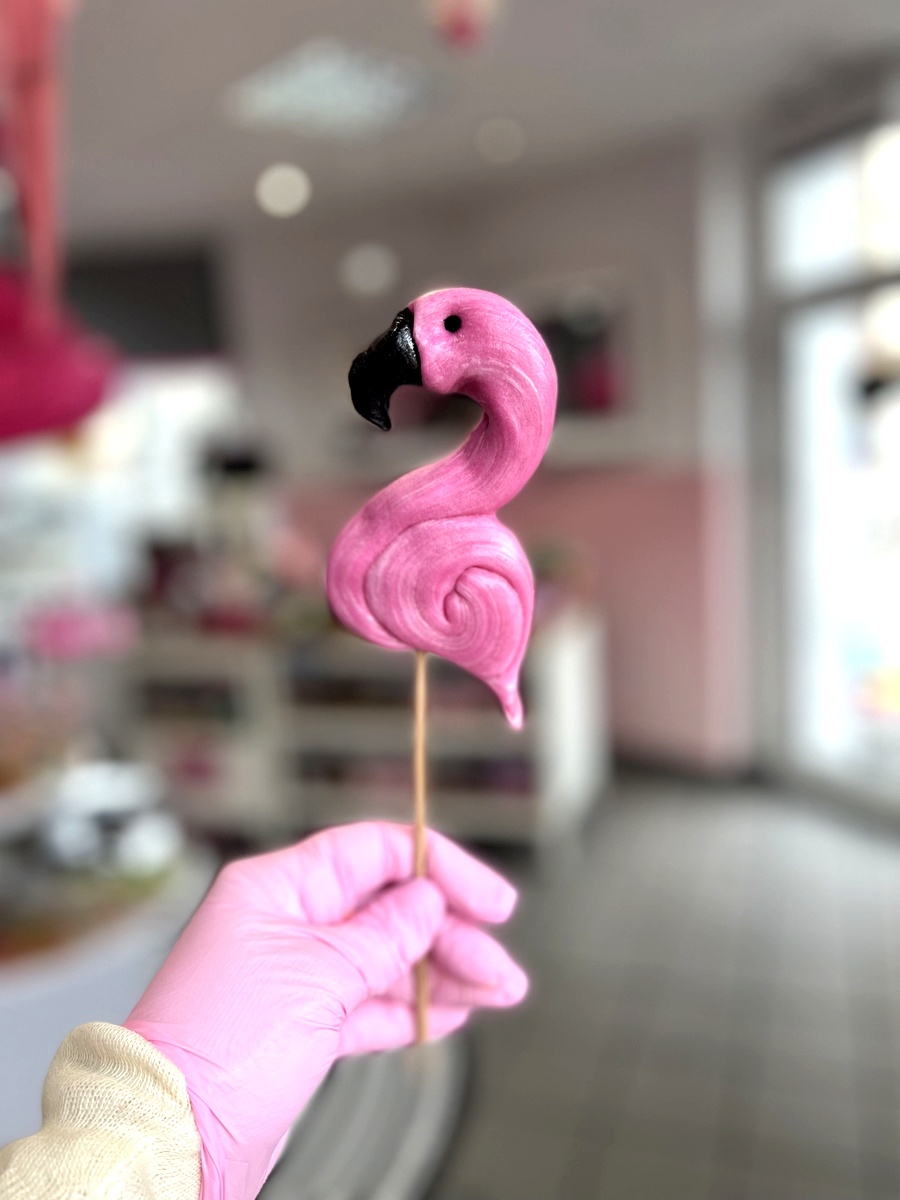 Lizak Flaming Różowy Czarny - obrazek 3