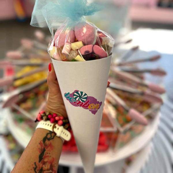 Słodki Rożek Różowy Biały